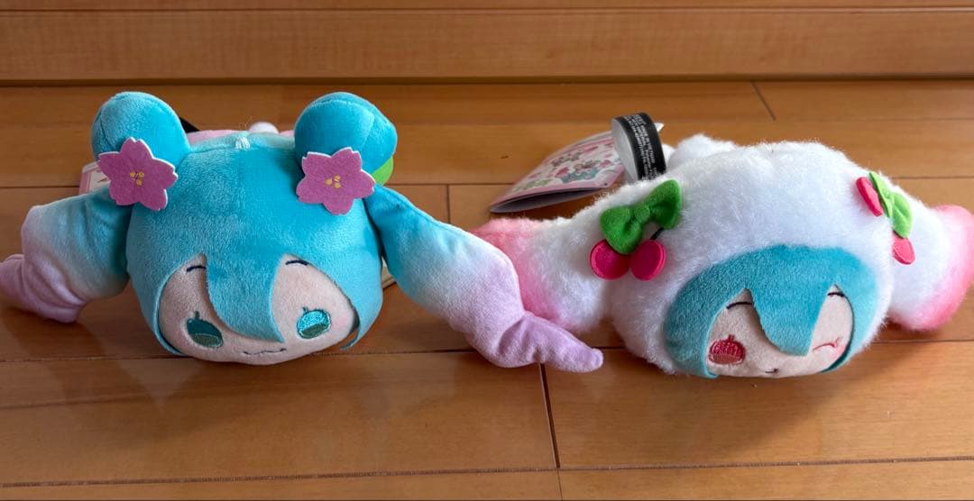 初音ミク×シナモロール　寝そべりぬいぐるみ　マスコット　桜ver. 6個セット