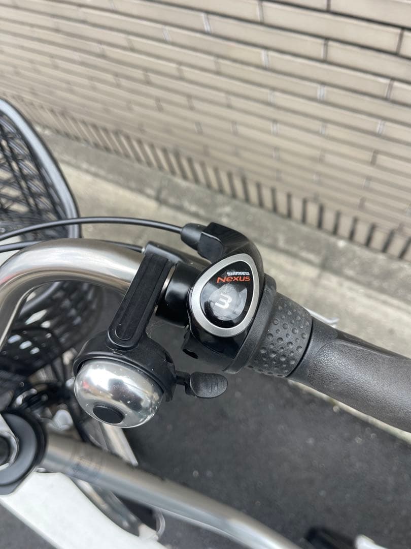 8.9ah Panasonic電動アシスト自転車 シルバー バスケット付き