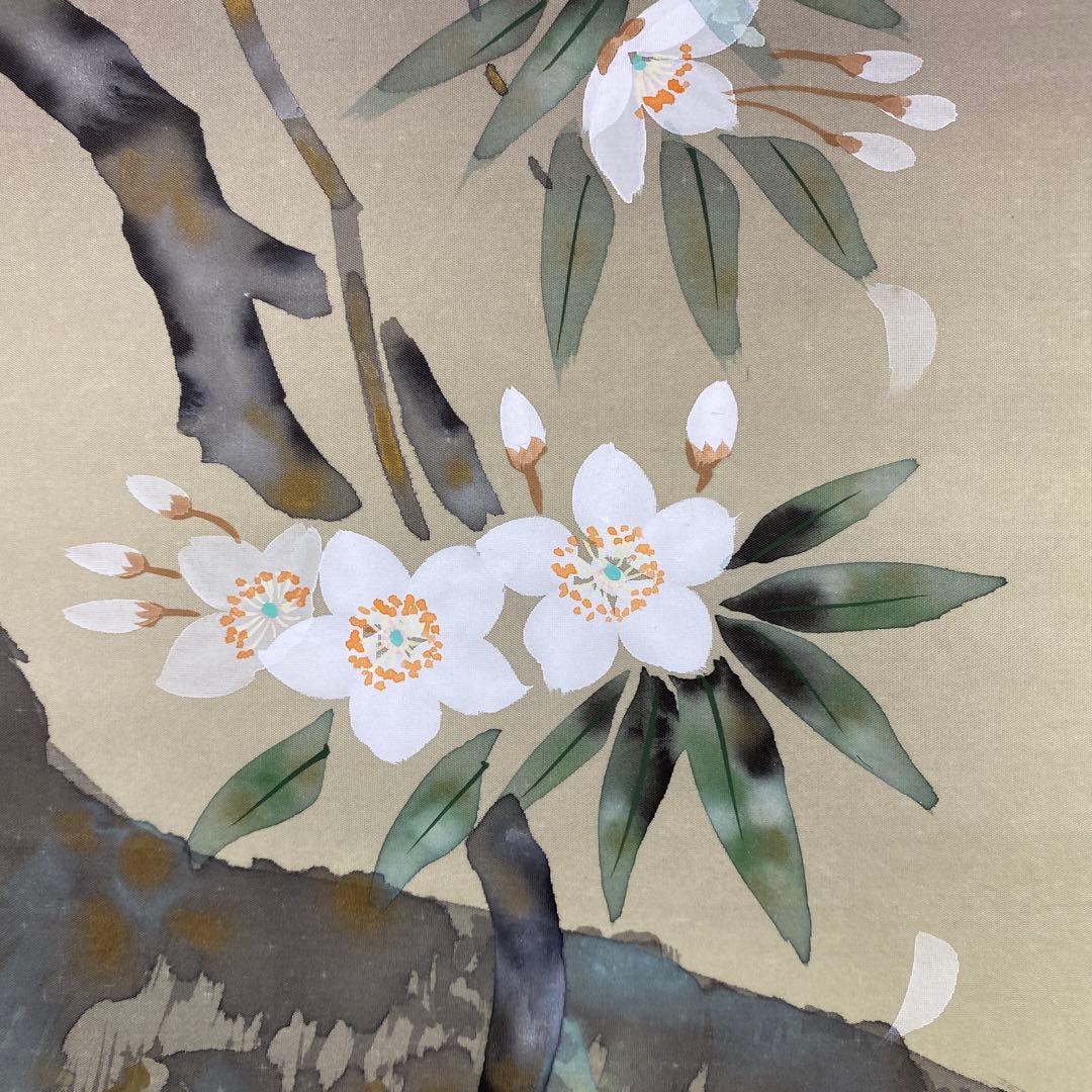 美品 掛け軸 田山昌精作 桜図 共箱 保証書付 縁起物 さくら