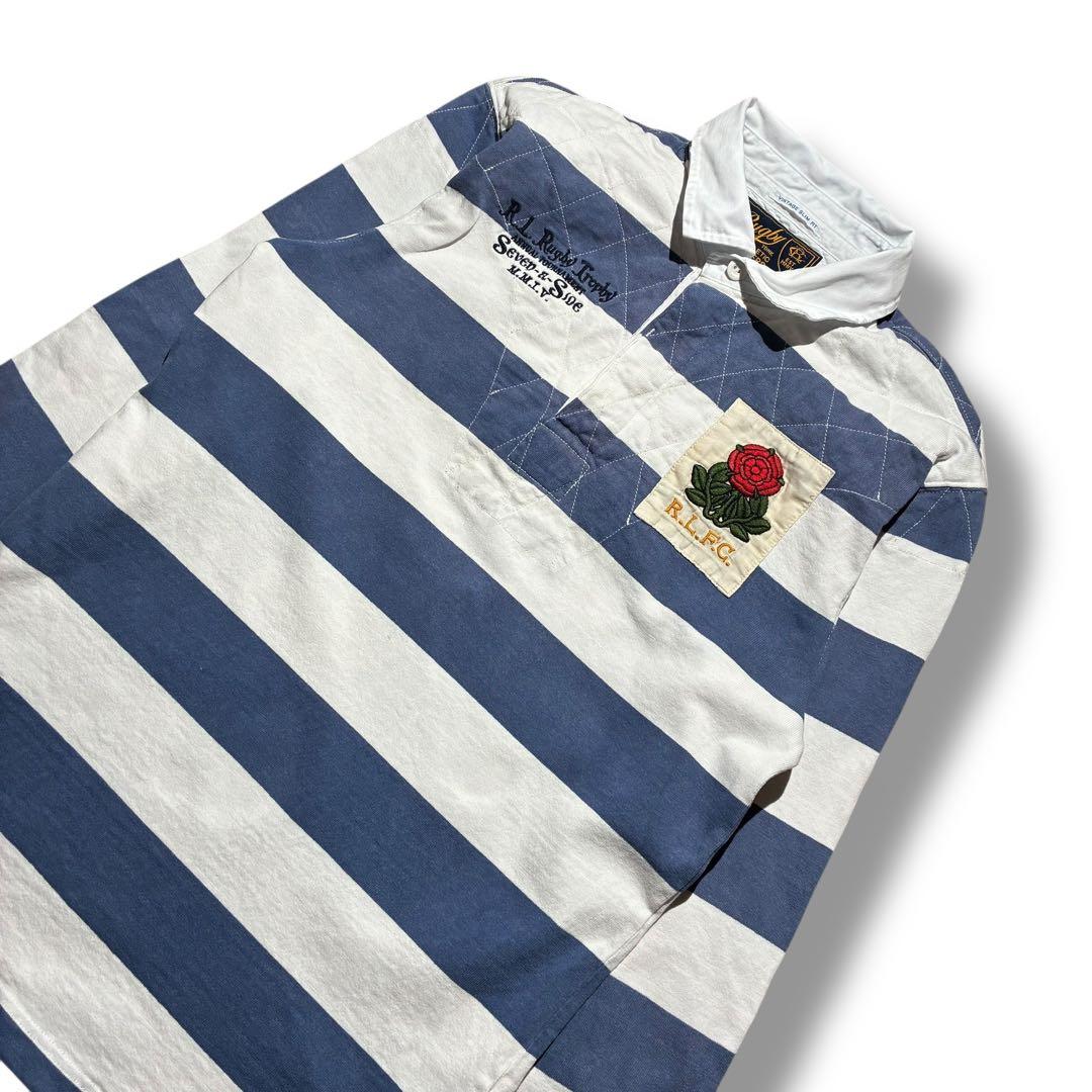 Rugby Ralph Lauren ボーダー ラガーシャツ M Y2K