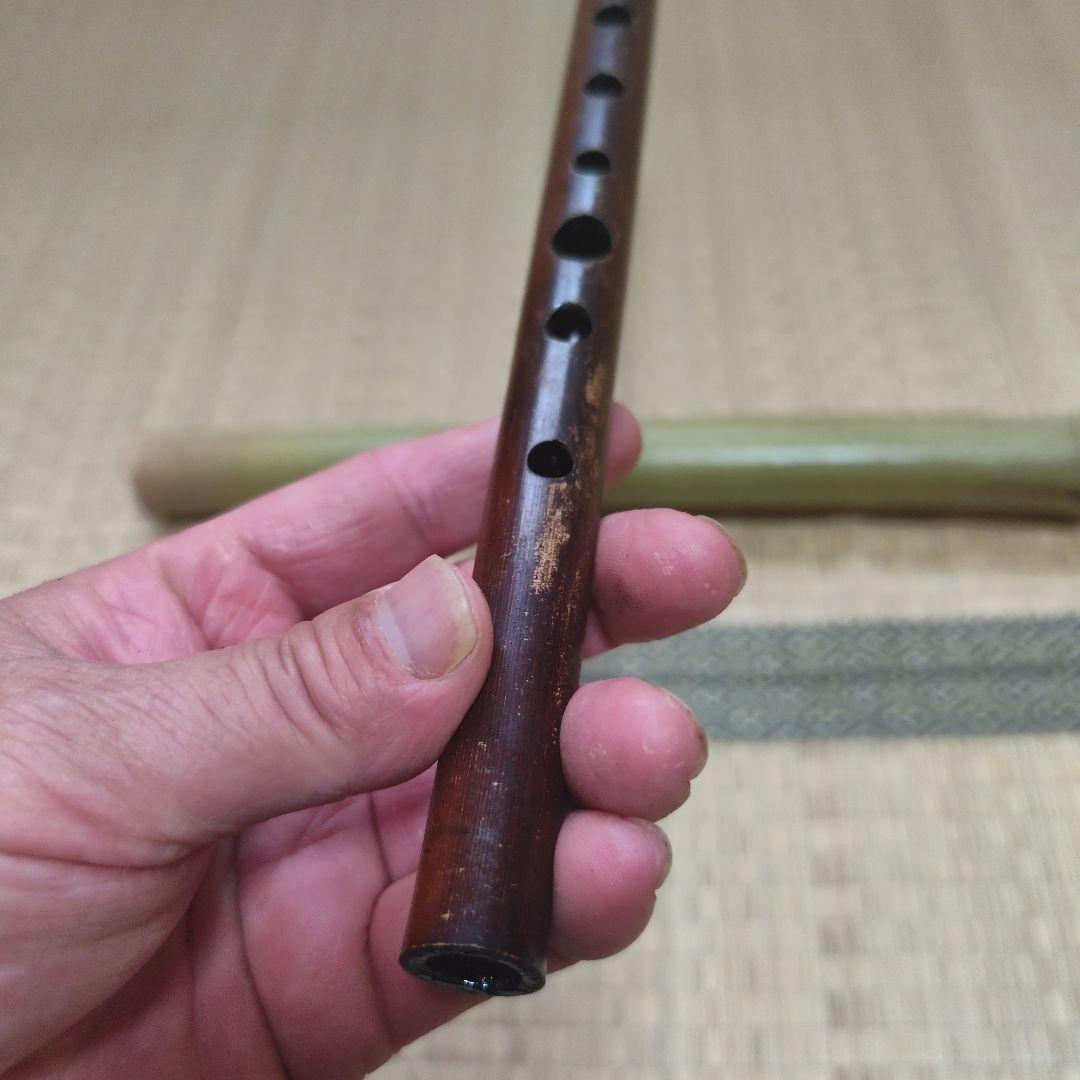 燻竹製 篠笛 唄物七本調子