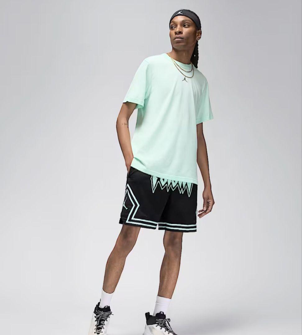 FLIGHTロゴ バスケットボールパンツ M 黒/ミント JORDAN