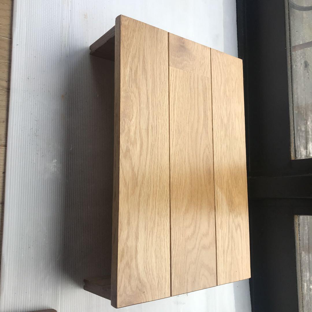 建築工房の手作りナラ材ローテーブル2台+まな板3点セット+