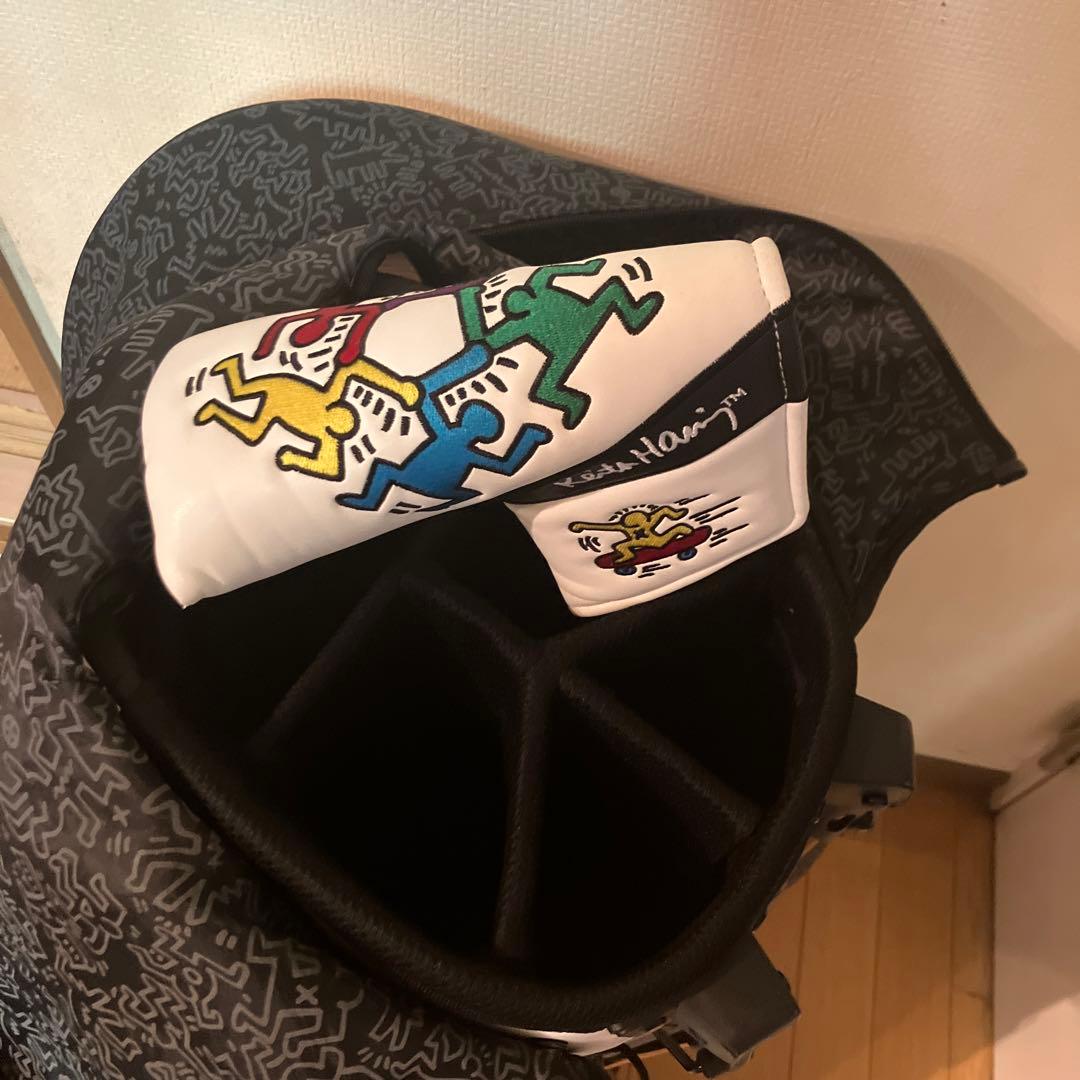 Keith Haring キャディバッグ ホワイト　パターカバーおまけ