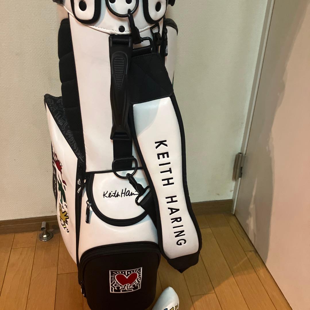 Keith Haring キャディバッグ ホワイト　パターカバーおまけ