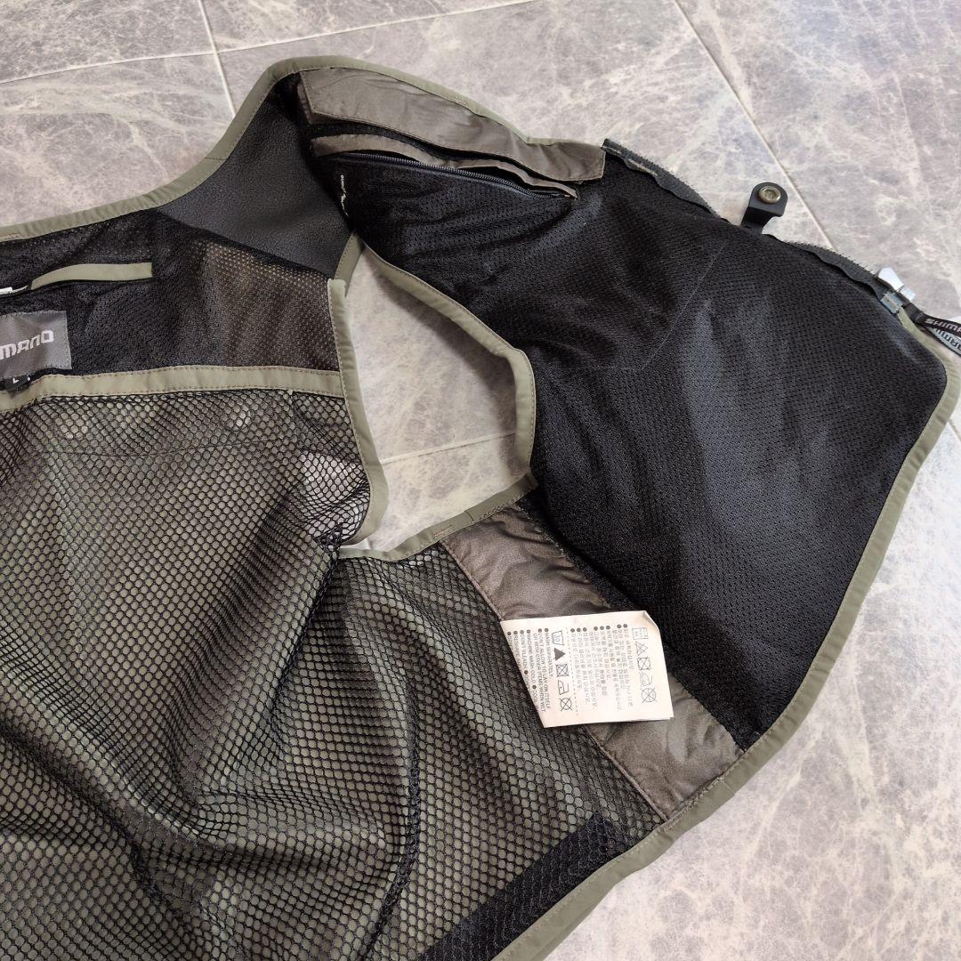 【極美品】シマノ VE-032J フィッシングベスト L 2WAY メッシュ