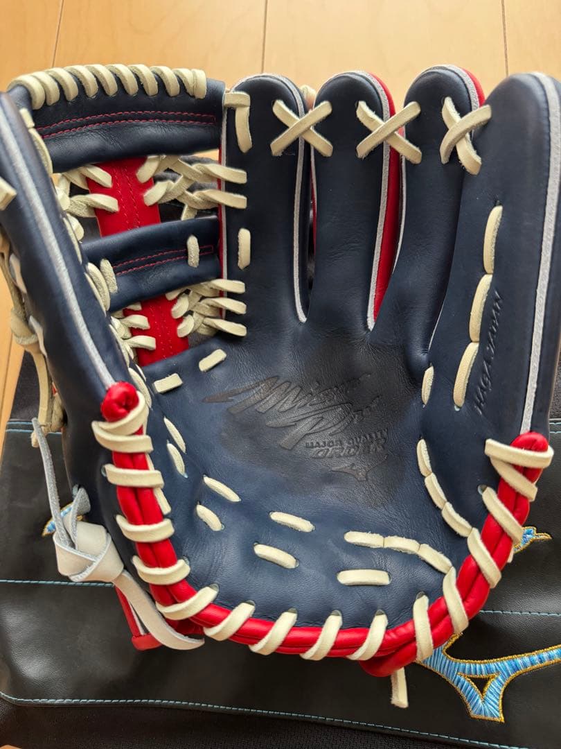 【最終値下げ】Mizuno Pro ダイバーシティブルー　軟式　内野手用　グラブ
