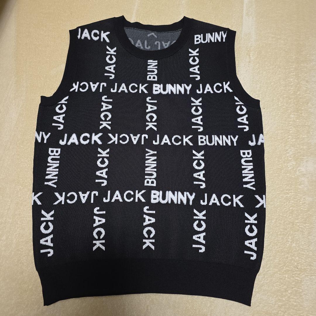 BUNNY JACK ブラック ロゴ入りベスト Mサイズ