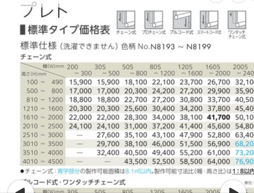 ニチベイ ロールスクリーン w=1940 L=4m N8197