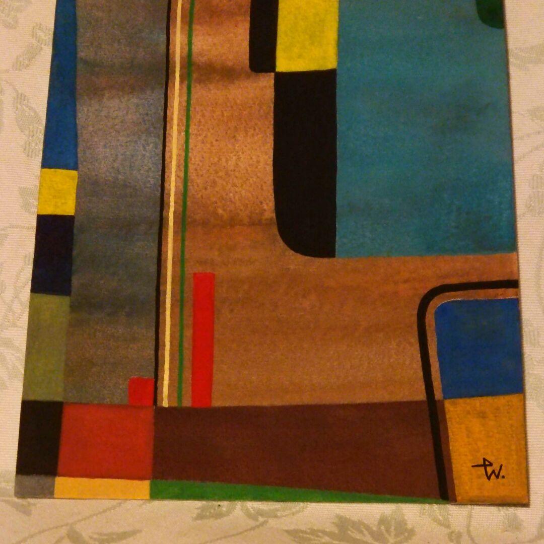 水彩画「幸福なコンポジション　6」
