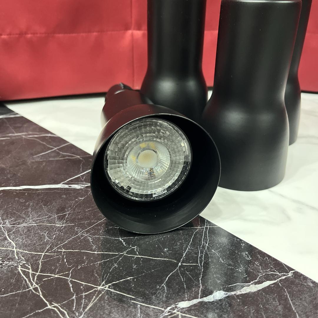 11個セット スポットライト E26 LED電球付 40W ダクトレール 黒