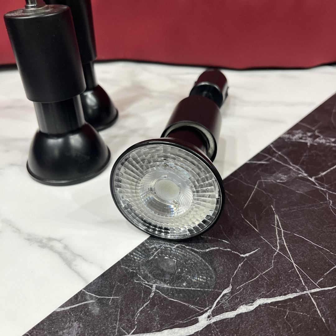 11個セット スポットライト E26 LED電球付 40W ダクトレール 黒
