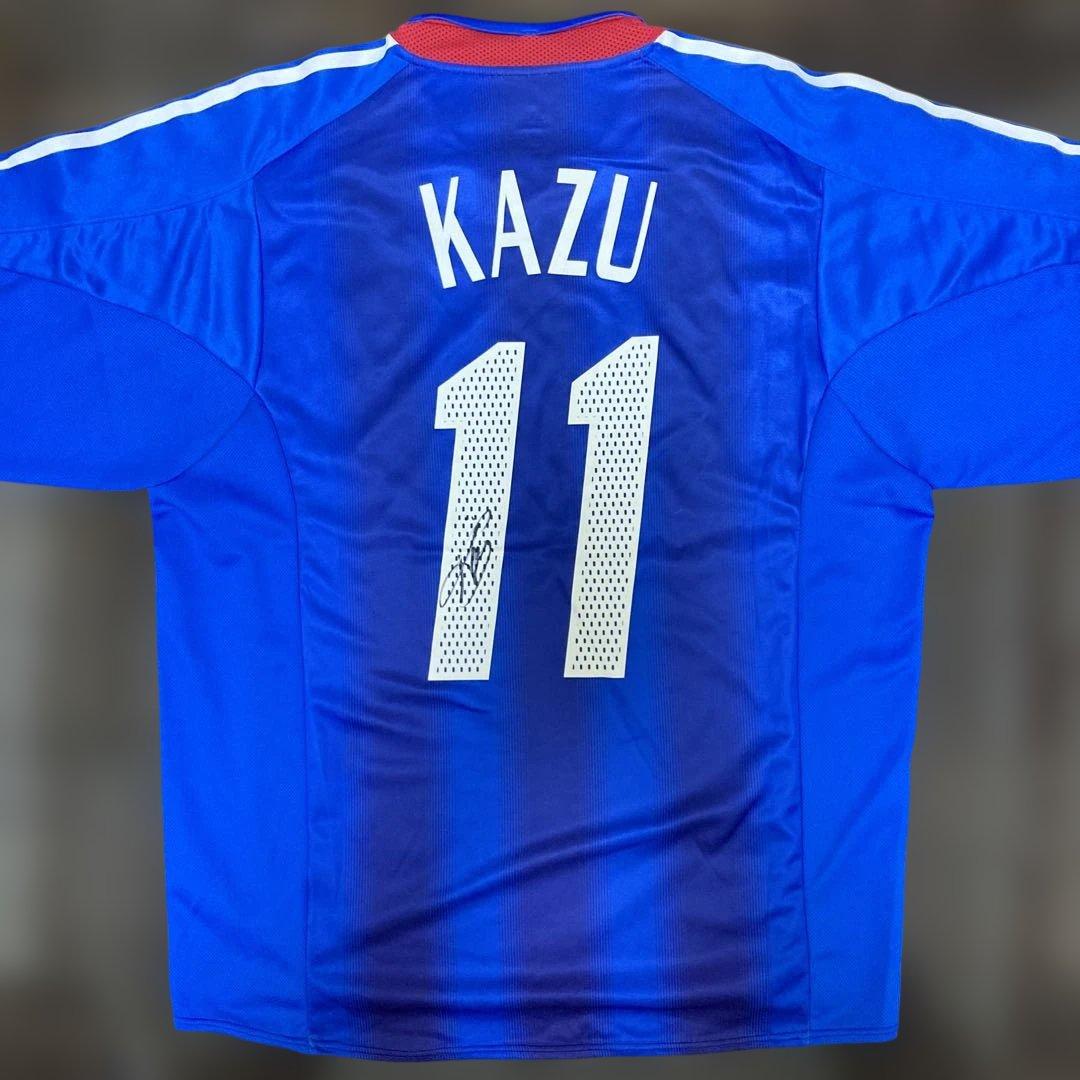 三浦知良 直筆サイン入り 日本代表ユニフォーム 2004年モデル Lサイズ