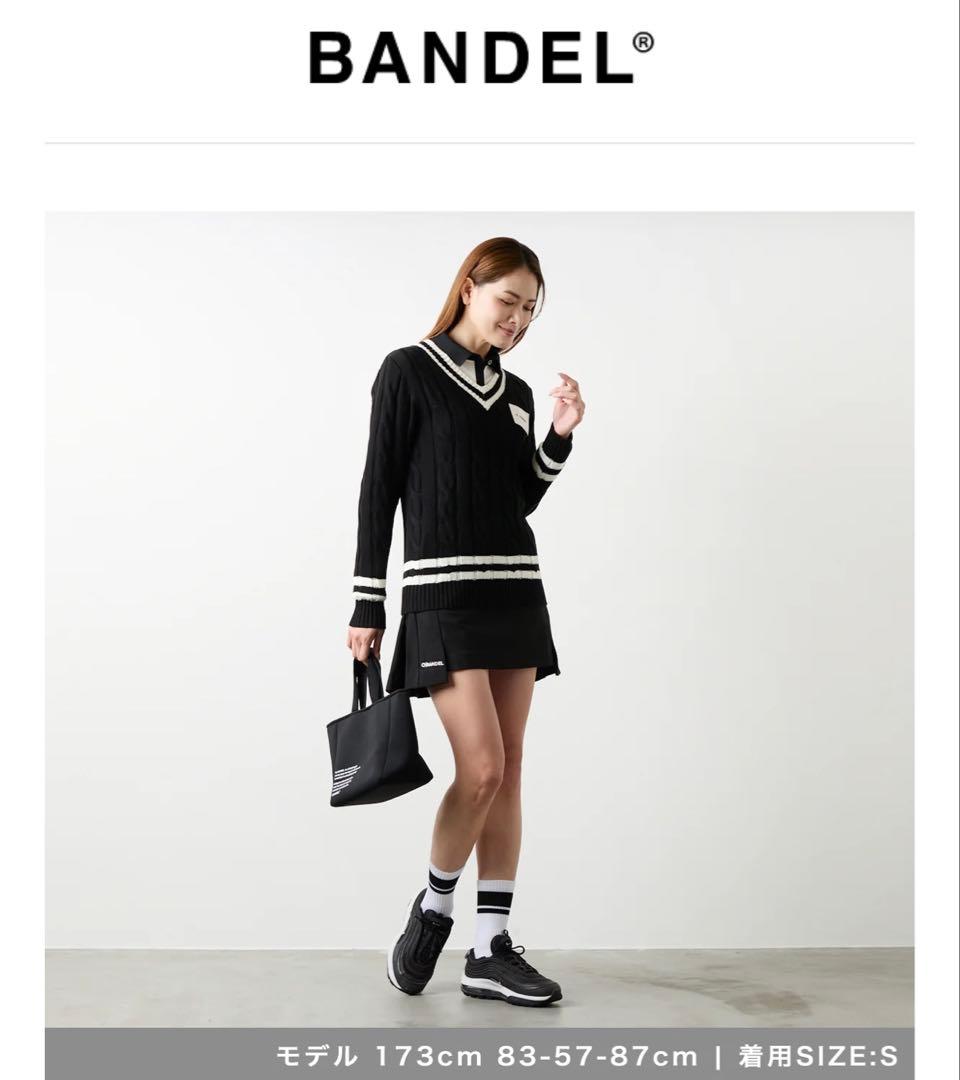 BANDAL GOLFブラック プリーツスカート　M
