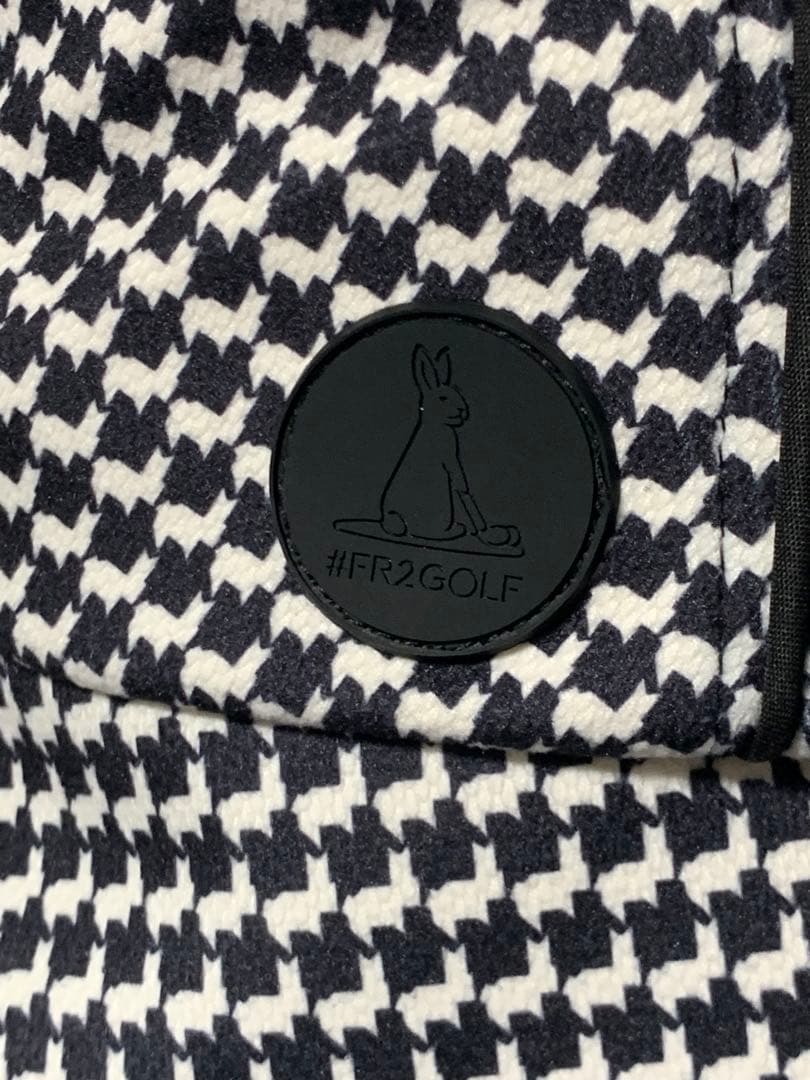 新品　FR2GOLF ゴルフ　ハット　帽子　キャップ　メンズ　白　黒　千鳥柄