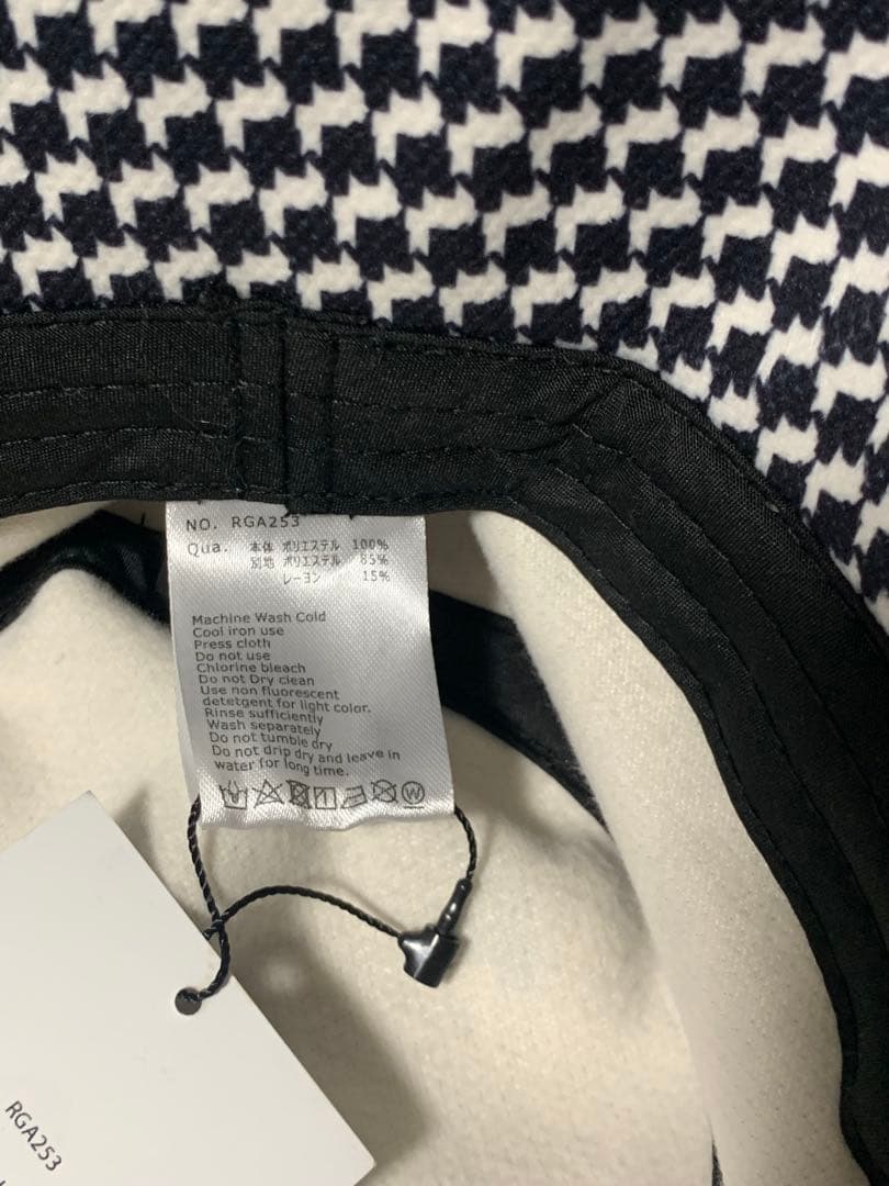 新品　FR2GOLF ゴルフ　ハット　帽子　キャップ　メンズ　白　黒　千鳥柄