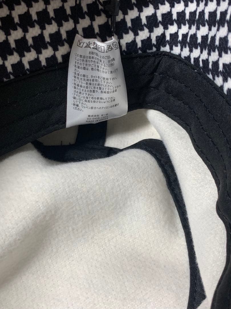 新品　FR2GOLF ゴルフ　ハット　帽子　キャップ　メンズ　白　黒　千鳥柄