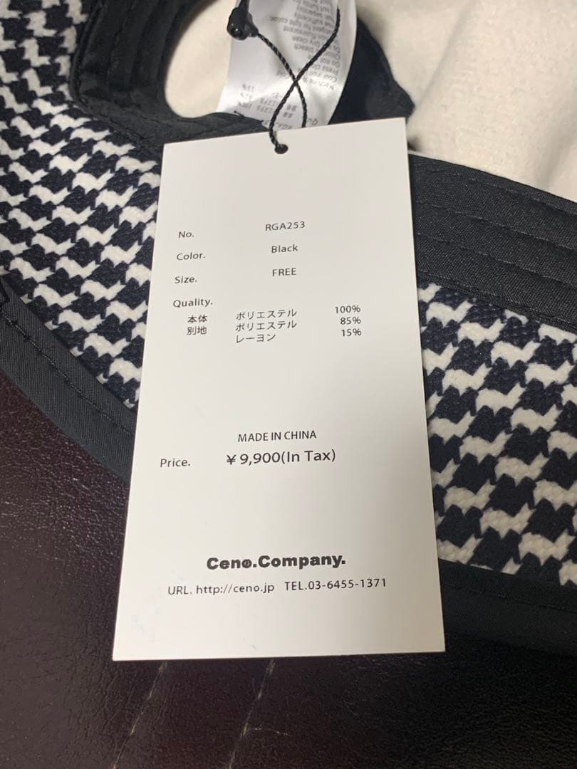 新品　FR2GOLF ゴルフ　ハット　帽子　キャップ　メンズ　白　黒　千鳥柄