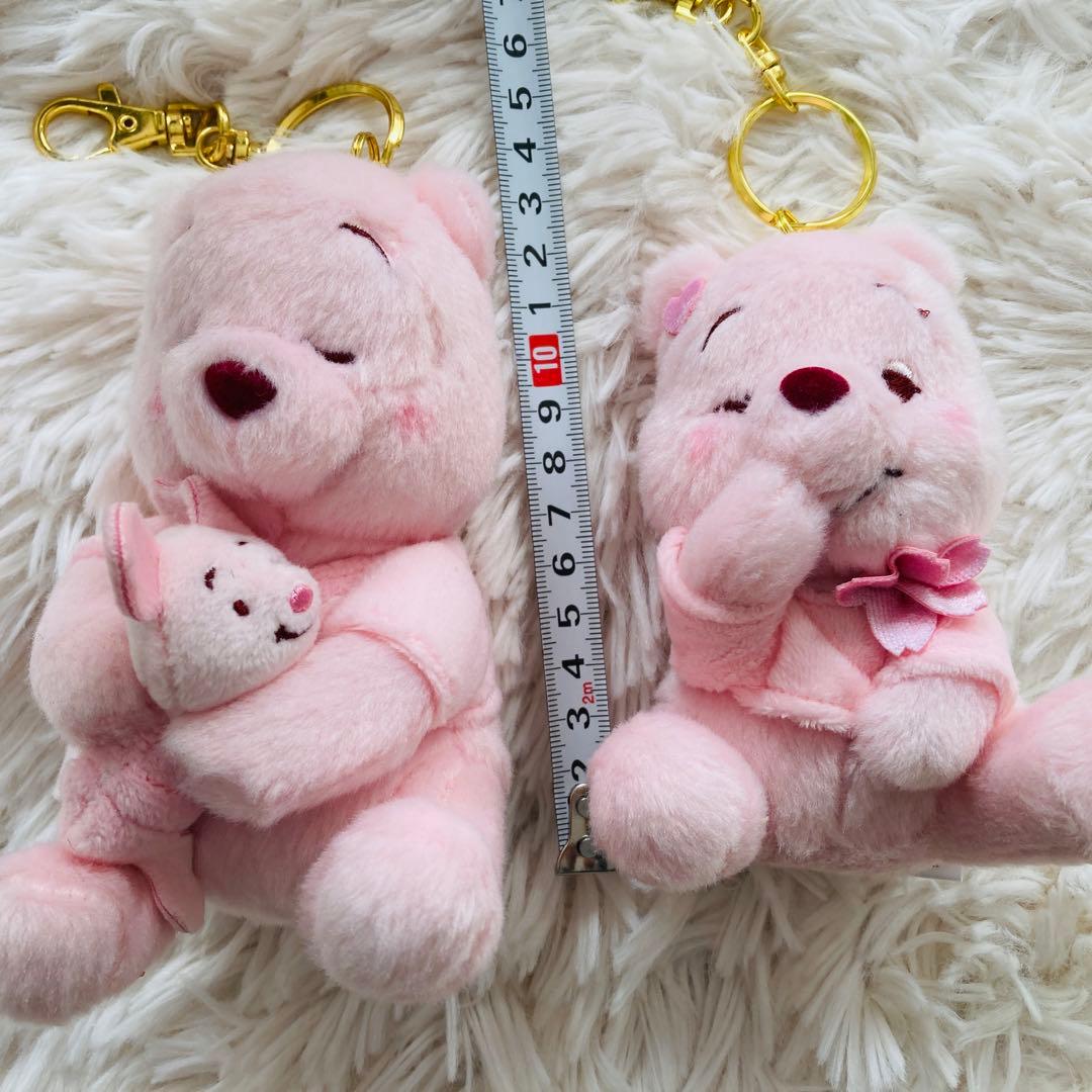 【極美品】ディズニー サクラコレクションくまのプーさんぬいぐるみキーホルダー2体