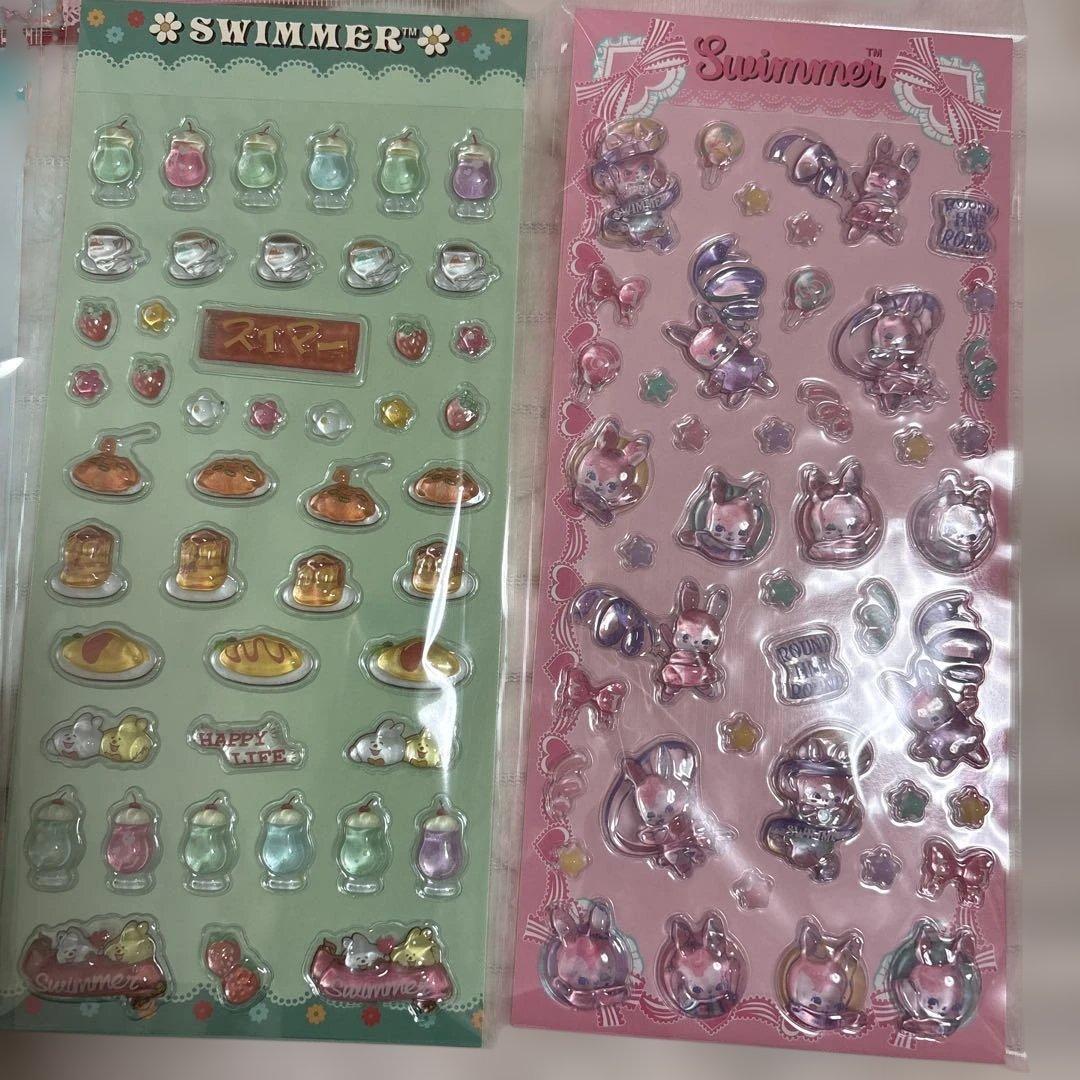 SWIMMER スイマー PVC 立体シール ぷっくりシール　10枚