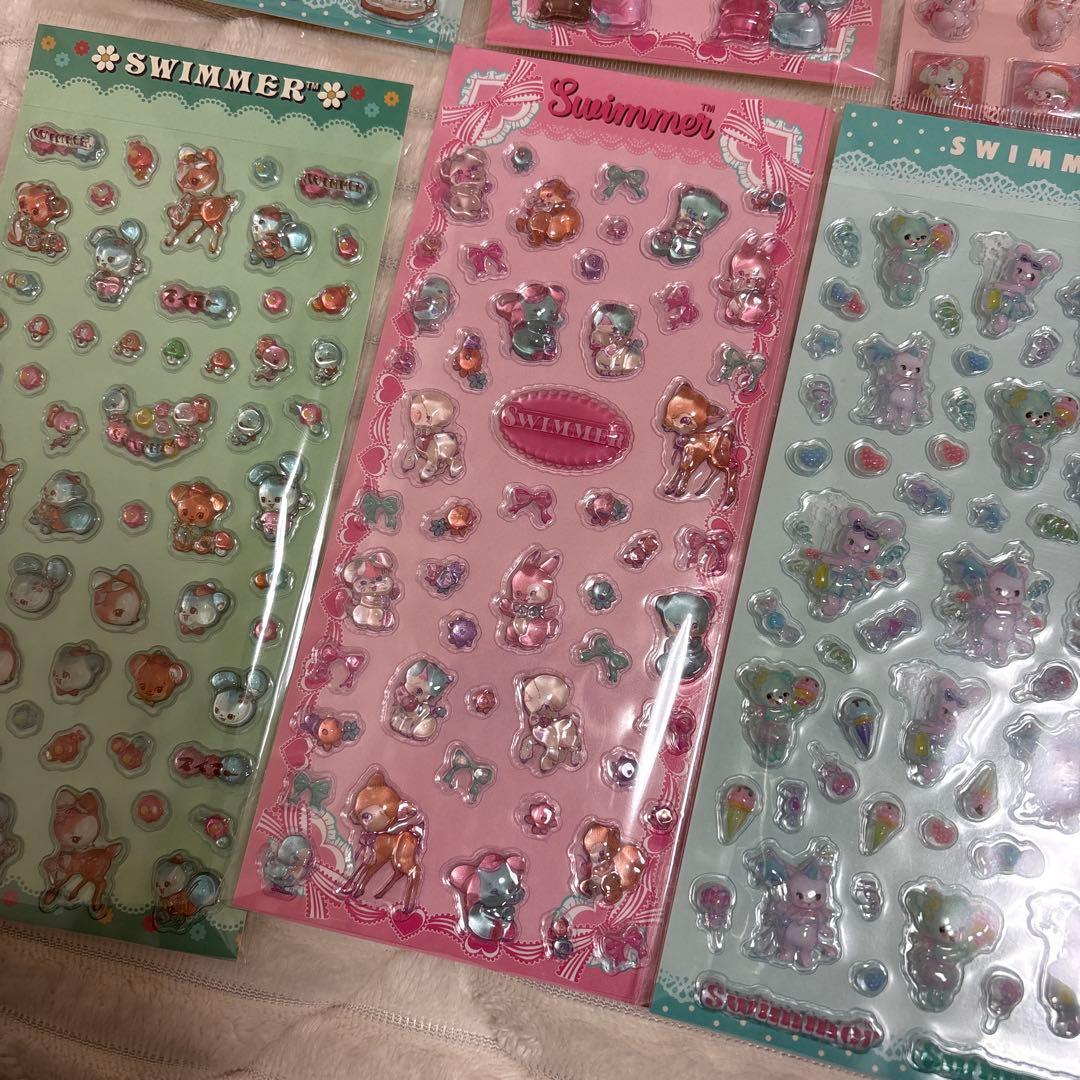 SWIMMER スイマー PVC 立体シール ぷっくりシール　10枚
