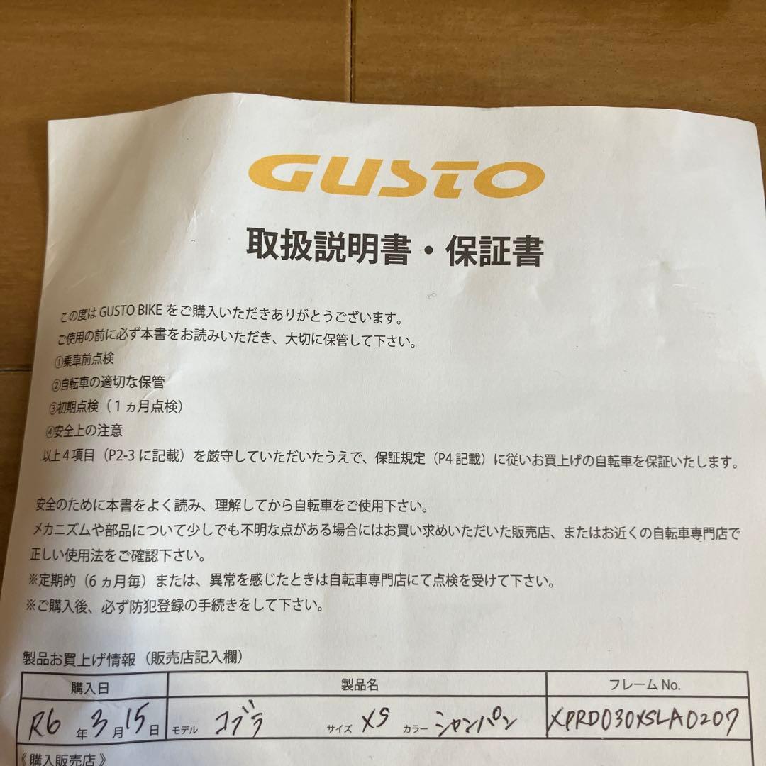 【岐阜,愛知】ロードバイク一式 GUSTO COBRA XS:162-170cm
