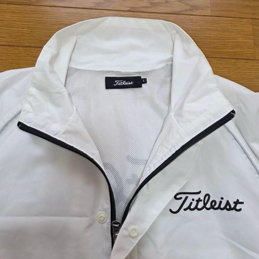 【きり】Titleist レインウェア セットアップ ホワイト/ブラックL