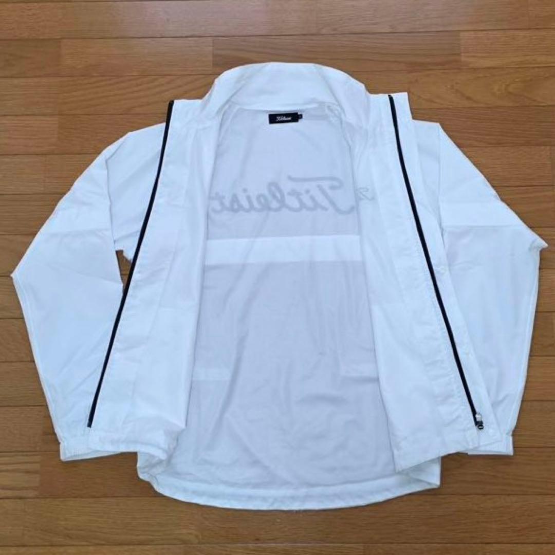 【きり】Titleist レインウェア セットアップ ホワイト/ブラックL