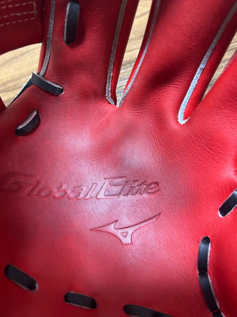 ミズノ Global Elite 硬式グローブ レッド 内野手