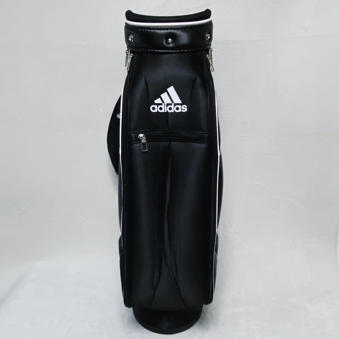 美品　adidas アディダス　キャディバッグ　ブラック　黒　ロゴ　9型　軽量