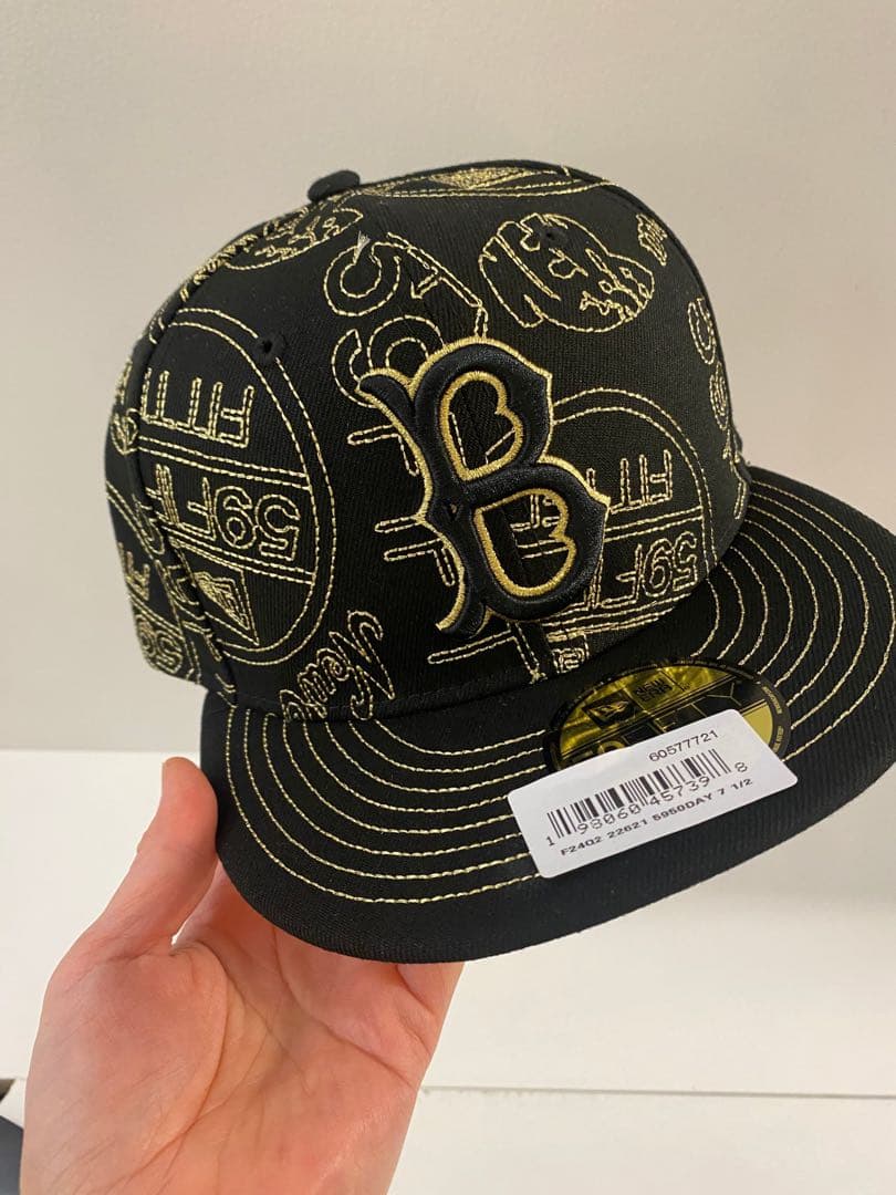 MLB【限定】ドジャース New Era 59FIFTY ブラック 刺繍キャップ