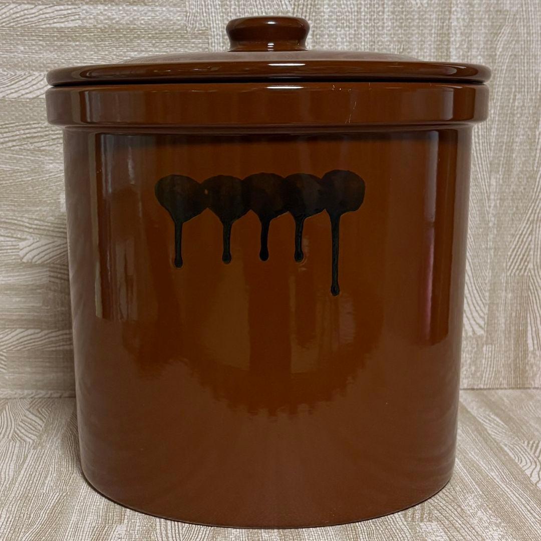 常滑焼 久松窯 切立 蓋付き 8号 直径32cm 漬物