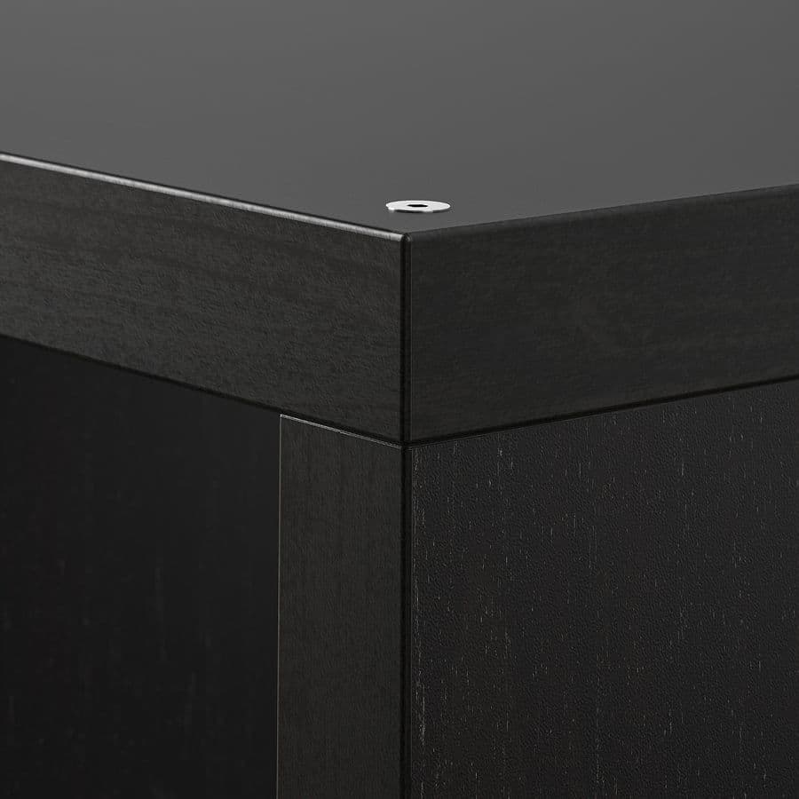 【中古美品】IKEA　棚付きデスク黒　Kallax