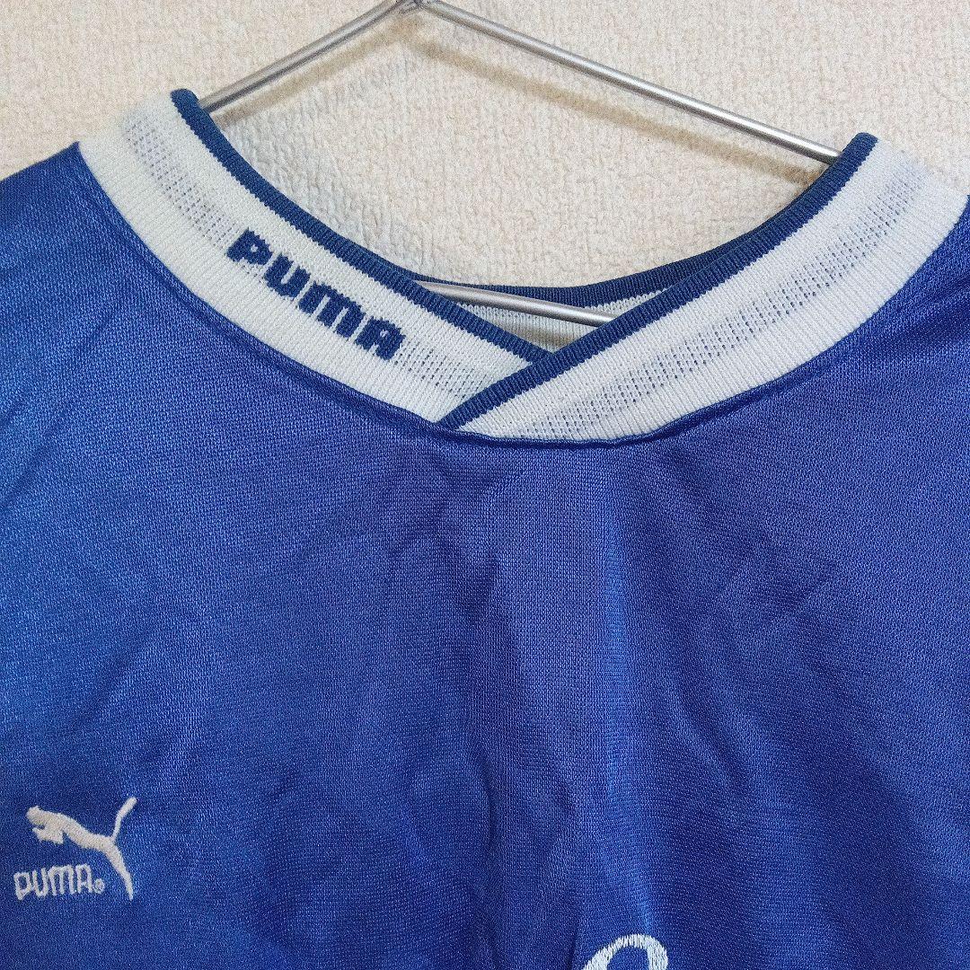 古着　ヴィンテージ　PUMA Temps&Co. 青シャツ