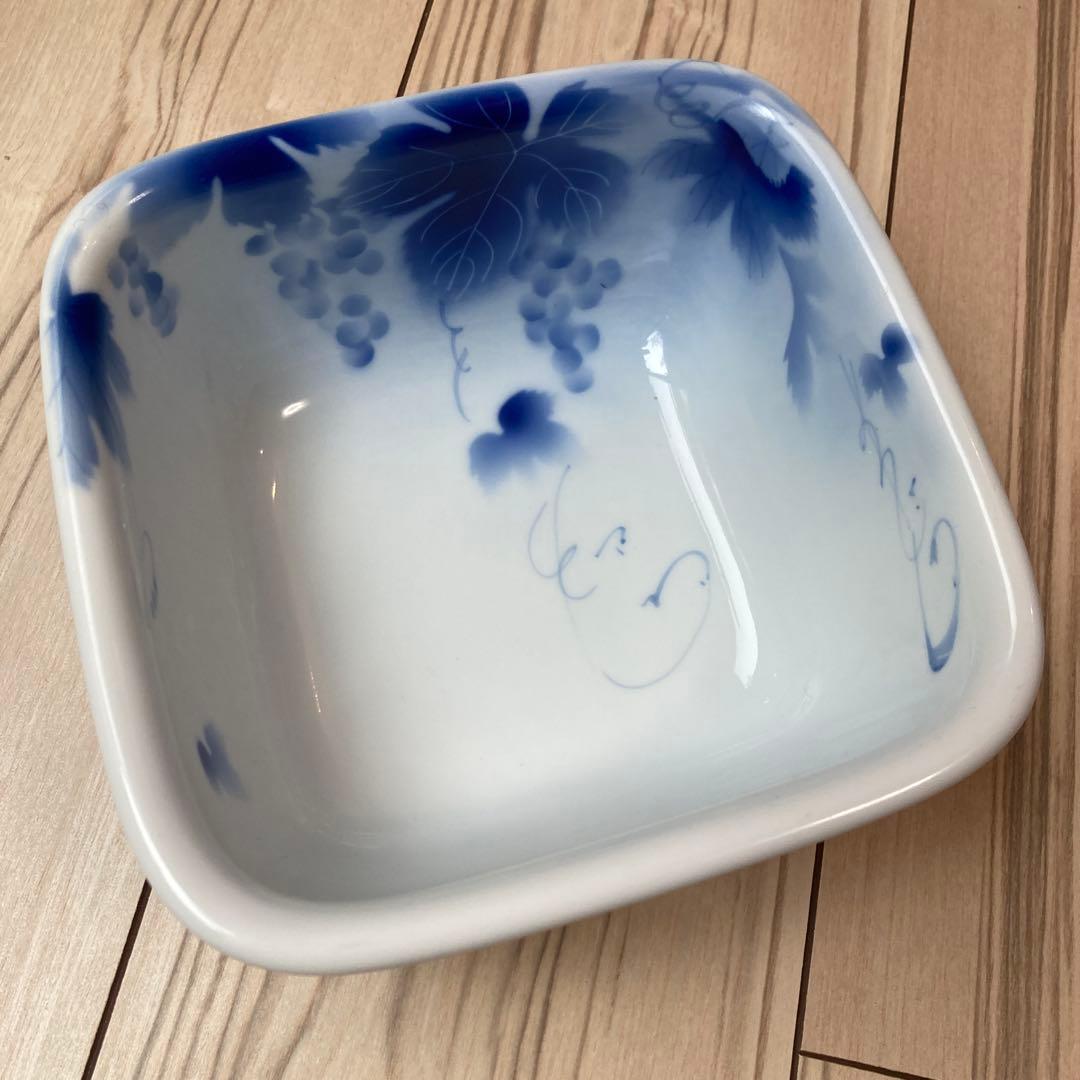 【美品】深川製磁 ブルーワイナリー ペア角皿　２枚　角深鉢　１個