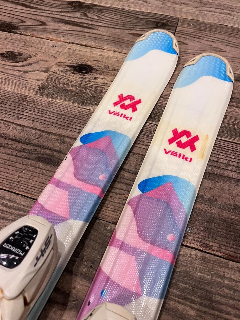 フォルクル+マーカー/キッズ120cm/金具付きスキー/chica/volkl
