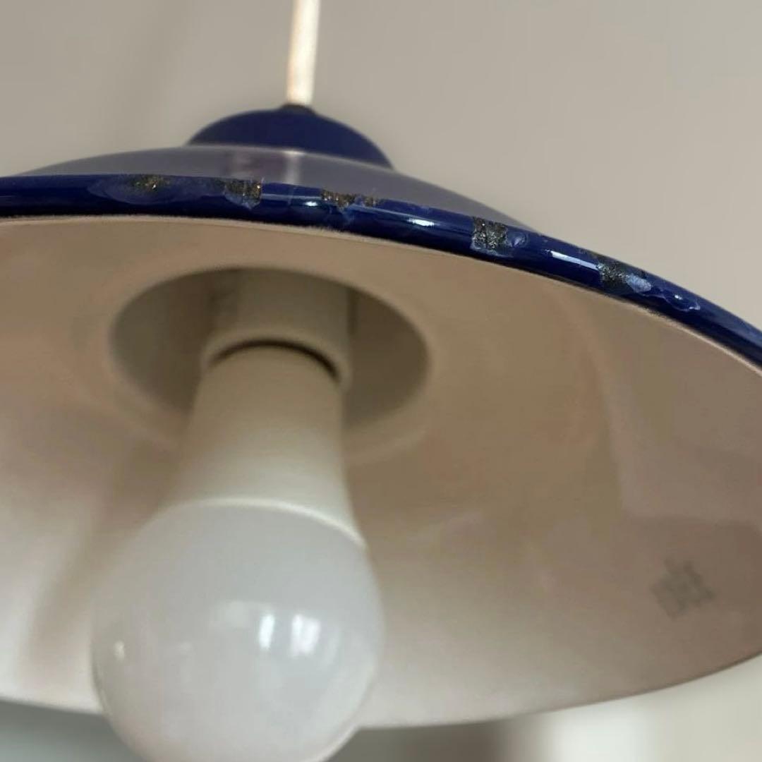 限定【IDEE】PORCELAIN ENAMELED IRON LAMPNAVY