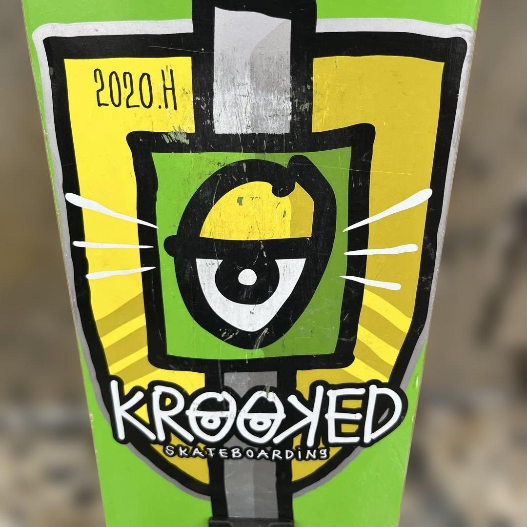 KROOKED 2020.H グリーンスケートボード 7.5インチ