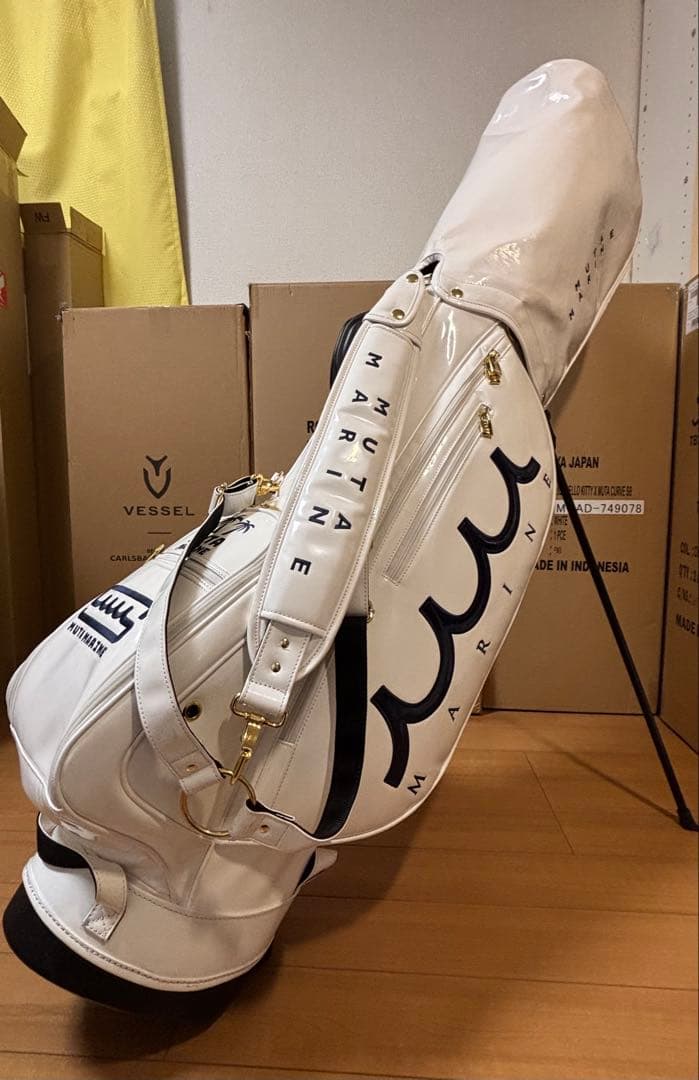 muta MARIN ムータマリン エナメル スタンドキャディバッグ 灯台 美品