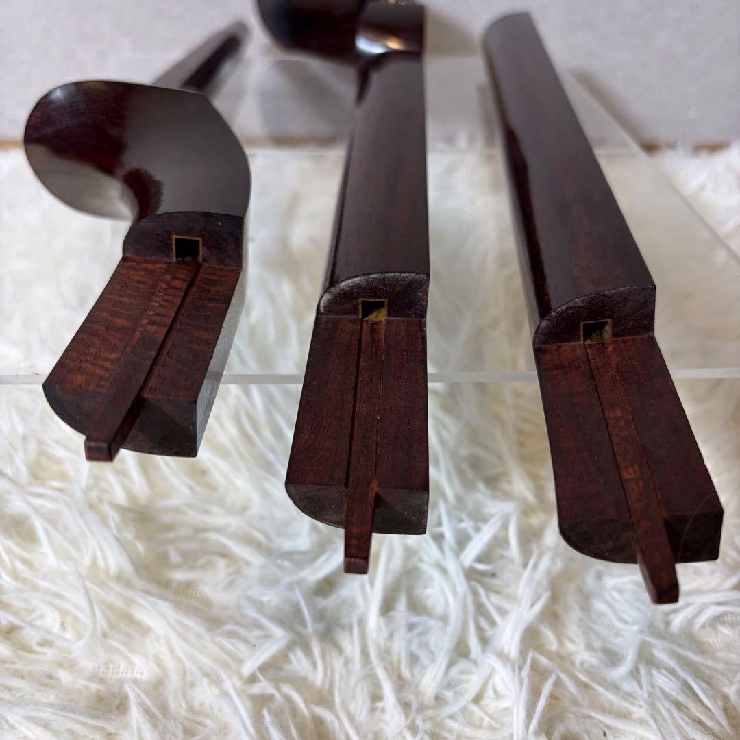 【極上品】三味線 細棹 金細 K18 虎トチ 紅木 子持ち綾杉胴