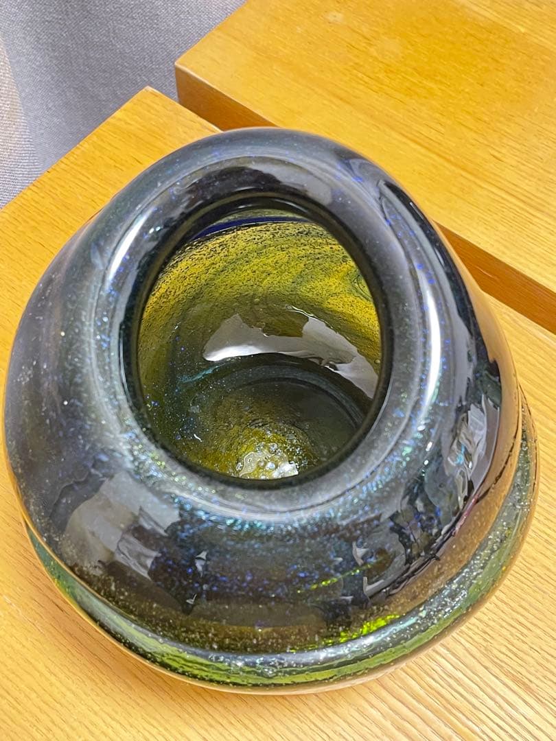 稲嶺盛吉 花瓶 琉球ガラス