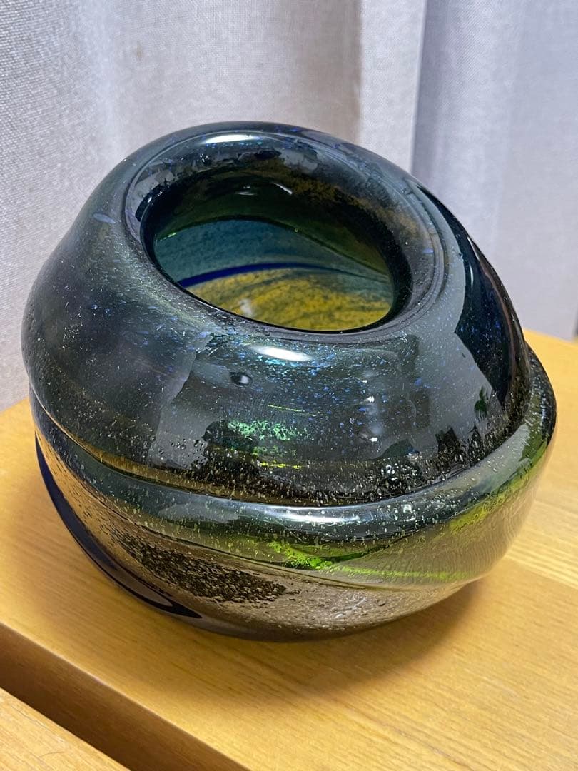 稲嶺盛吉 花瓶 琉球ガラス