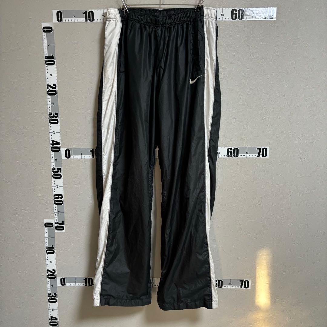 ナイキ NIKE ナイロンジャケット 上下セット L 黒白 セットアップ 汚れ