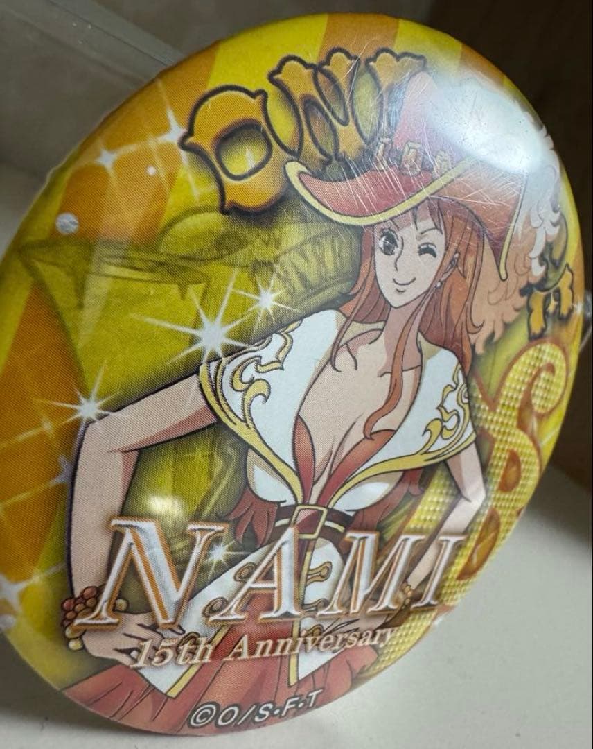 ONE PIECE 15周年　缶バッジ　ゾロ　ナミ　お台場
