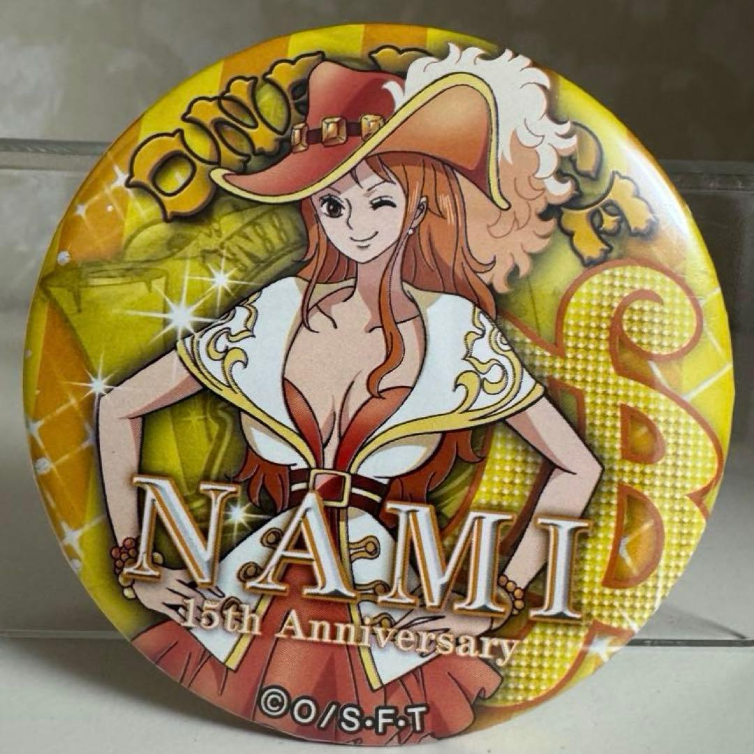 ONE PIECE 15周年　缶バッジ　ゾロ　ナミ　お台場