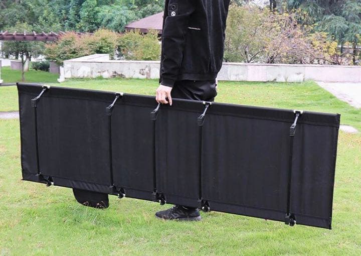 コット 簡易ベッド アウトドアベッド 軽量 コンパクト　黒