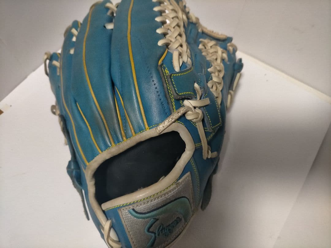 Aggressive 外野用特注品 硬式グローブ 青 レザー