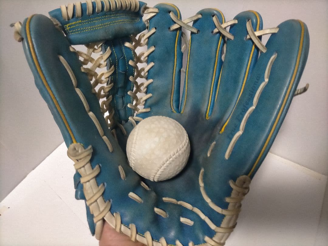 Aggressive 外野用特注品 硬式グローブ 青 レザー