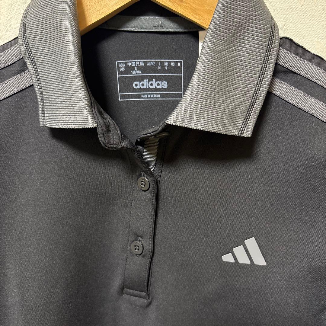 adidas 新品未使用　ポロシャツ ブラック　ゴルフ　Mサイズ