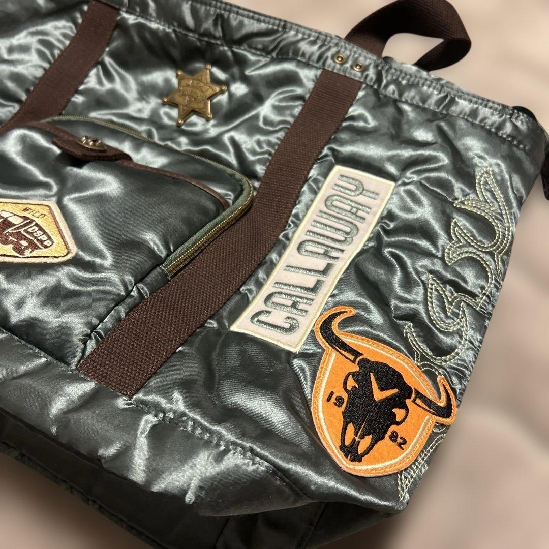 【超美品】Callawayキャロウェイワッペントートバッグ グリーン 軽量